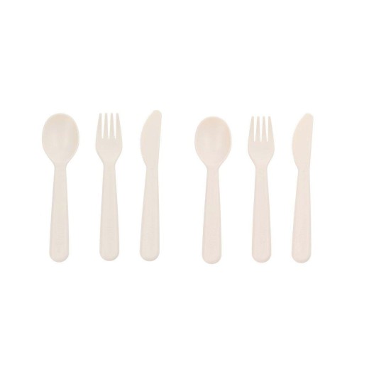 Σετ 6 τεμ. Κουτάλι-Μαχαίρι-Πηρούνι - Μπεζ - Tutete