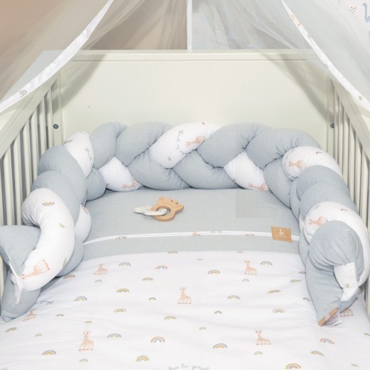 Πλεξούδα τριπλή βαμβακερή 20x200 με ειδική εσωτερική επένδυση Design 501 Sophie La Girafe