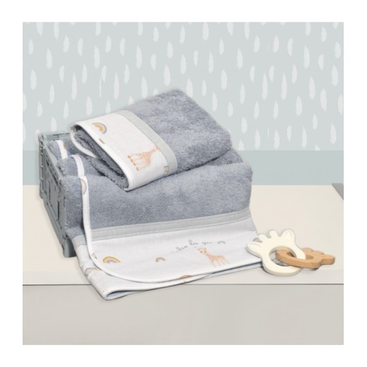 Σετ πετσέτες 2 τεμ 100% βαμβάκι 450 γρμ/τμ 30x50 & 70x120 Design 501 Sophie La Girafe