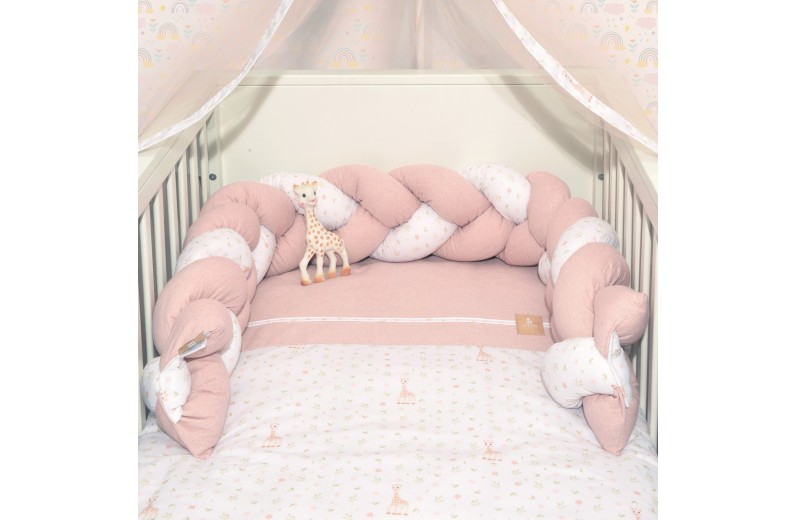 Πλεξούδα τριπλή βαμβακερή 20x200cm με ειδική εσωτερική επένδυση Design 502 Sophie La Girafe