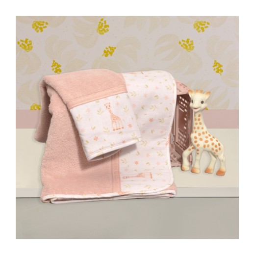 Σετ πετσέτες 2 τεμ 100% βαμβάκι 450 γρμ/τμ 30x50 & 70x120 Design 502 Sophie La Girafe