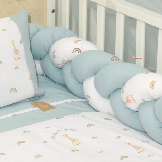 Πλεξούδα τριπλή βαμβακερή 20x200 cm με ειδική εσωτερική επένδυση Design 503 Sophie La Girafe