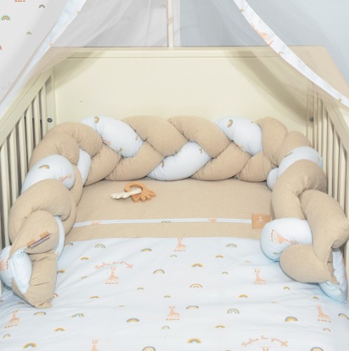 Πλεξούδα τριπλή βαμβακερή 20x200 με ειδική εσωτερική επένδυση Design 504 Sophie La Girafe