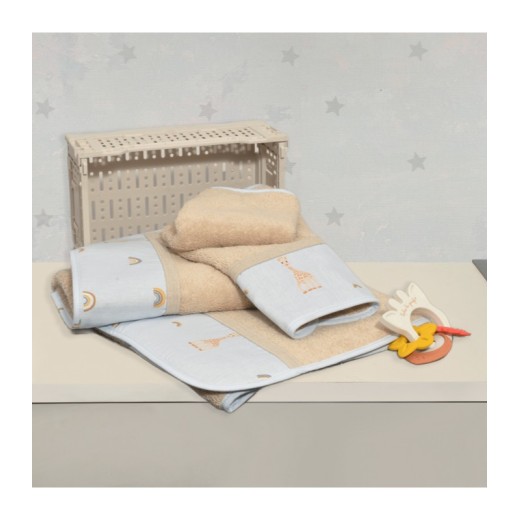 Σετ πετσέτες 2 τεμ 100% βαμβάκι 450 γρμ/τμ 30x50 & 70x120 Design 504 Sophie La Girafe