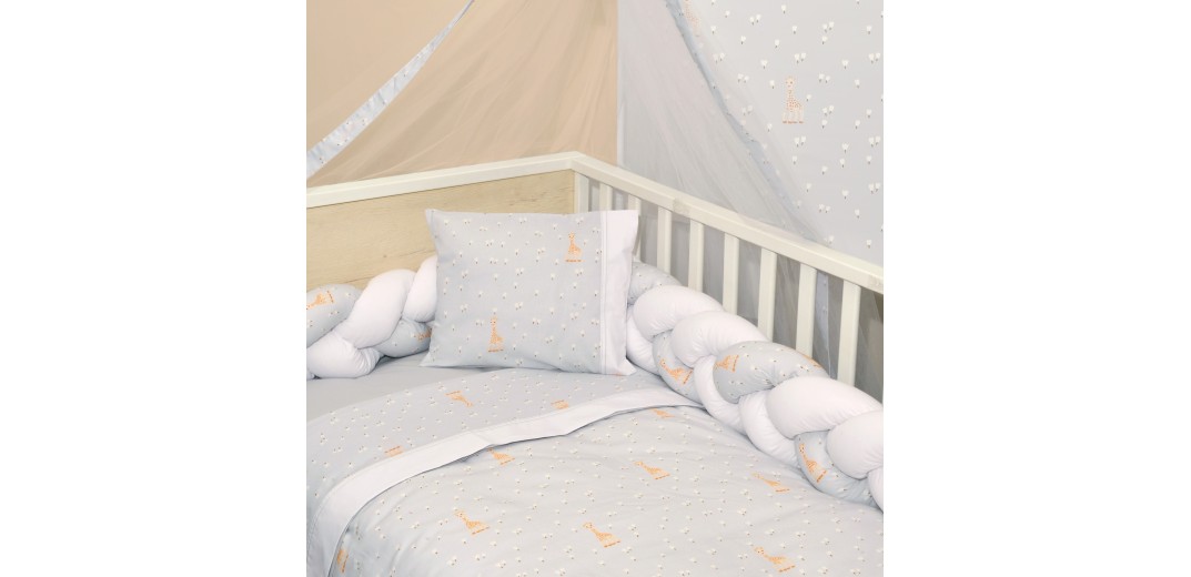 Πλεξούδα τριπλή βαμβακερή 20x200 με ειδική εσωτερική επένδυση Design 505 Sophie La Girafe