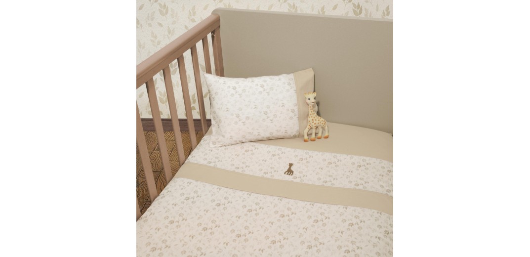 Σεντόνια Κούνιας Σετ 3τεμ. 110x170 με Λάστιχο Des.506 SOPHIE LA GIRAFE