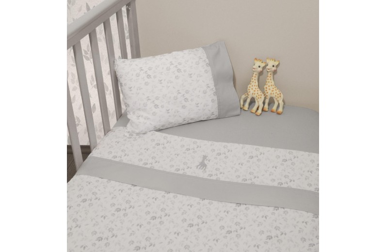 Σεντόνια Κούνιας Σετ 3τεμ.110x170 με Λάστιχο Design 507 SOPHIE LA GIRAFE