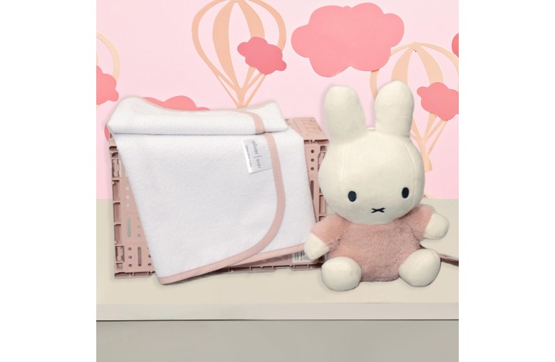 Σελτεδάκι 40x60cm 300gr/sm Με Ροζ Ρέλι - Oliver Baby