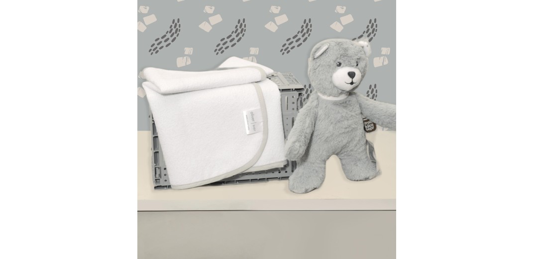 Σελτεδάκι 40x60cm 300gr/sm Με Γκρι Ρέλι - Oliver Baby