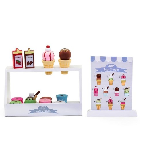 Πωλητήριο Παγωτών Ξύλινο Mama Memo