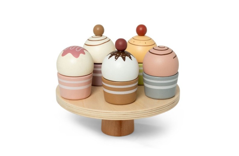 Ξύλινα Cupcakes Mama Memo