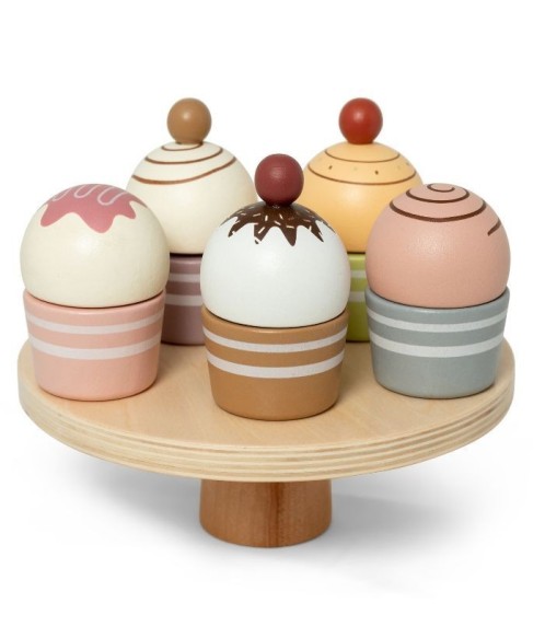 Ξύλινα Cupcakes Mama Memo