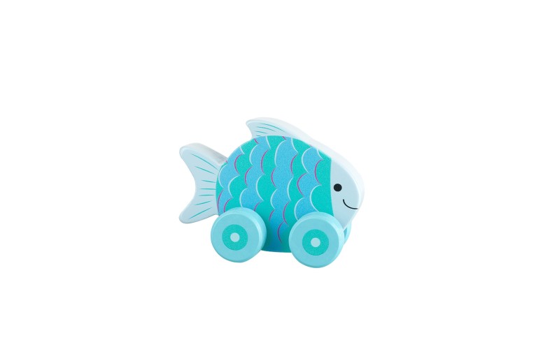 Ψάρι push & pull Orange Tree Toys