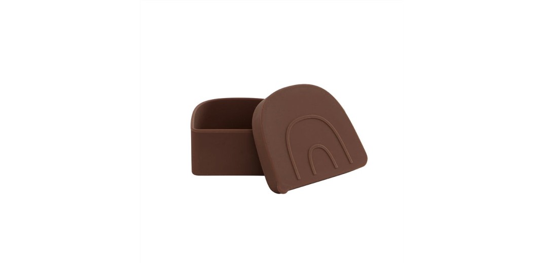 Φαγητοδοχείο Σιλικόνης Rainbow - Καφέ - ΟΥΟΥ