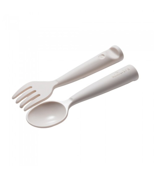 Miniware Des.10 Πιρούνι & Κουτάλι PLA Λευκό-13,5cm