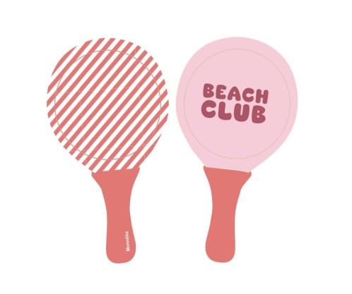 Σετ 2 Ρακέτες Παραλίας Stripes Bloom&Blush - Monnëka