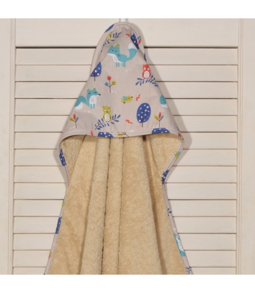 Μπουρνούζι κάπα 75x75 100% βαμβάκι 450 γρμ/τμ Design 186-1 Oliver Baby