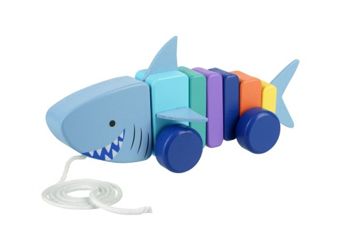 Καρχαρίας Συρόμενο Ξύλινο Παιχνίδι Orange Tree Toys