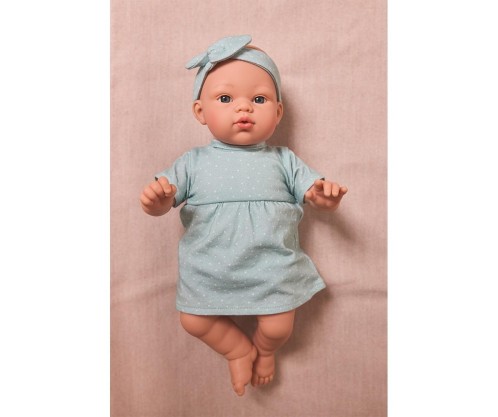 Κούκλα Μωρό Helena με Σιέλ Φόρεμα - Monnëka