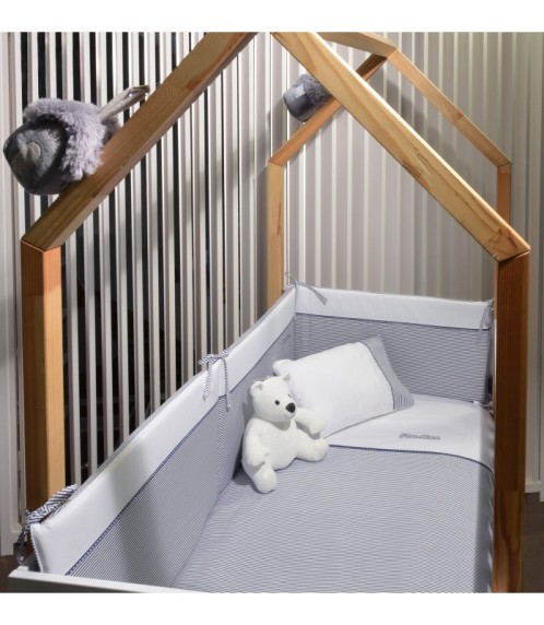 Σετ Προίκας 4 τεμαχίων Design 908 Μπλε Σκούρο-Ριγέ