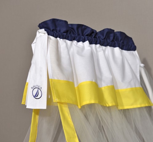 Κουνουπιέρα 180x500 cm Design 917 Κίτρινο - Σκούρο Μπλε - Λευκό