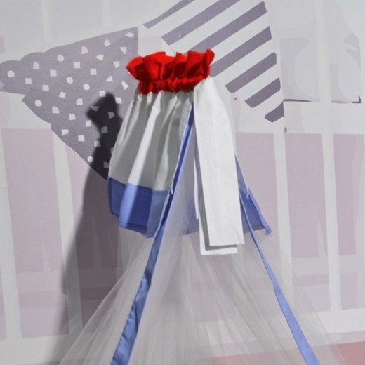 Κουνουπιέρα 180x500 cm Design 918 Μπλε - Κόκκινο - Λευκό