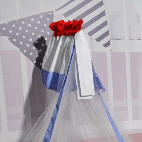 Κουνουπιέρα 180x500 cm Design 918 Μπλε - Κόκκινο - Λευκό