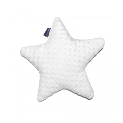 Διακοσμητικό Μαξιλάρι Βελουτέ Αστέρι Ανάγλυφο Design 920 Λευκό