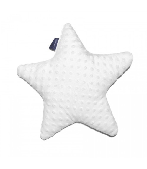 Διακοσμητικό Μαξιλάρι Βελουτέ Αστέρι Ανάγλυφο Design 920 Λευκό