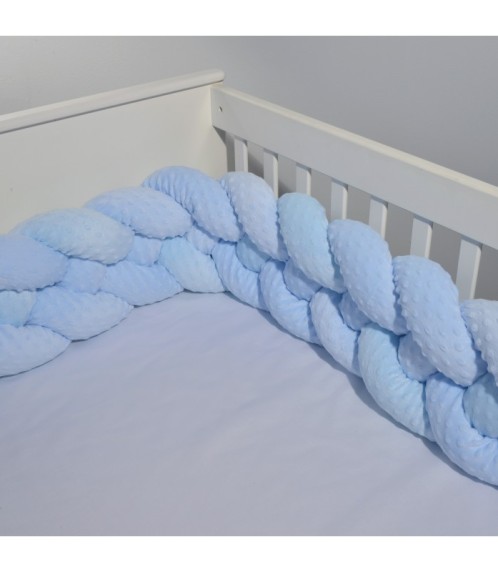 Πλεξούδα βελουτέ 20Χ200 cm Σιέλ Ανάγλυφη Τετραπλή Design 9210 Oliver Baby