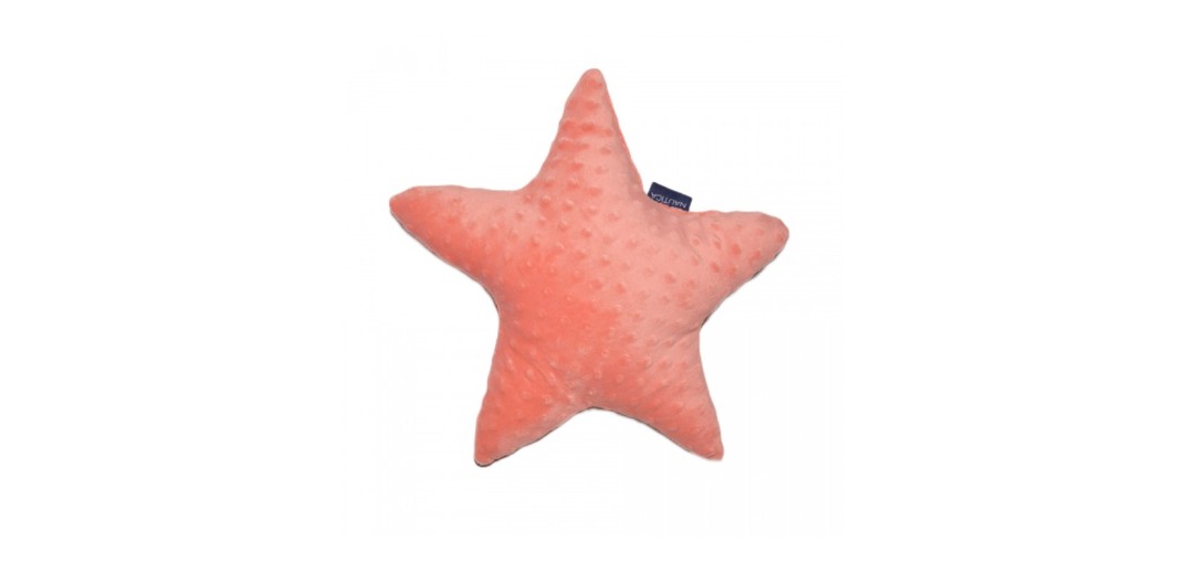 Διακοσμητικό Μαξιλάρι Βελουτέ Αστέρι Ανάγλυφο Design 925 Κοραλλί