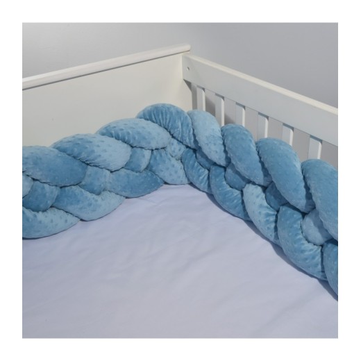 Πλεξούδα βελουτέ 20Χ200 cm Μέντα Σκούρο Ανάγλυφη Τετραπλή Design 9270 Oliver Baby