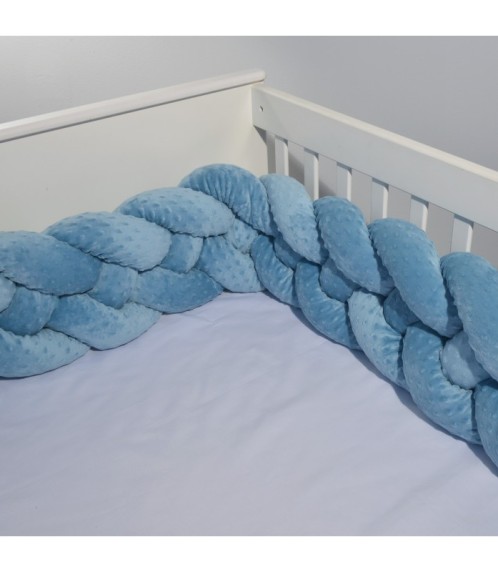 Πλεξούδα βελουτέ 20Χ200 cm Μέντα Σκούρο Ανάγλυφη Τετραπλή Design 9270 Oliver Baby