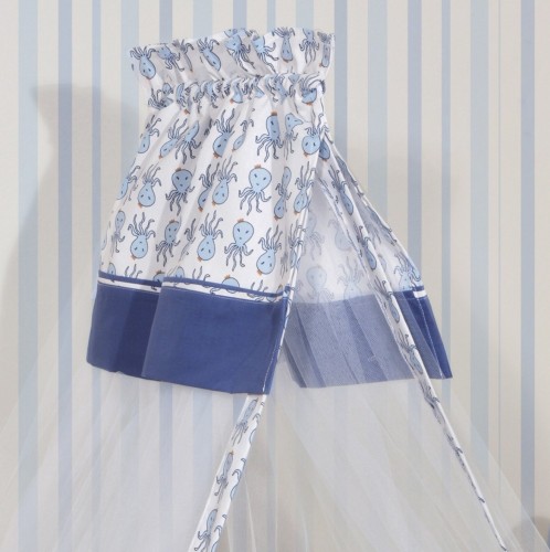 Κουνουπιέρα 180x500 cm Design 941Μπλε-Εμπριμέ