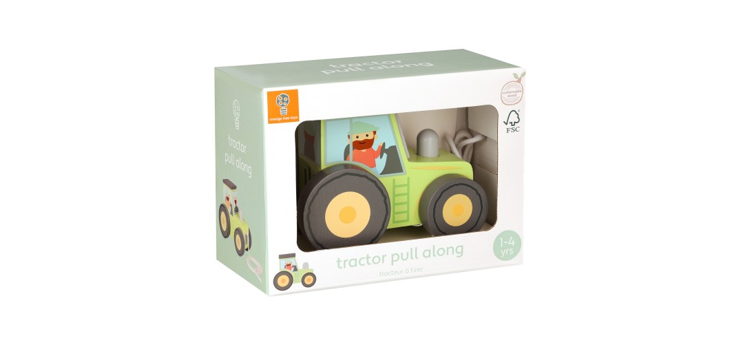 Τρακτέρ Famyard  Pull Along Orange Tree Toys (FSC®)