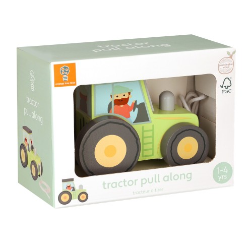 Τρακτέρ Famyard  Pull Along Orange Tree Toys (FSC®)