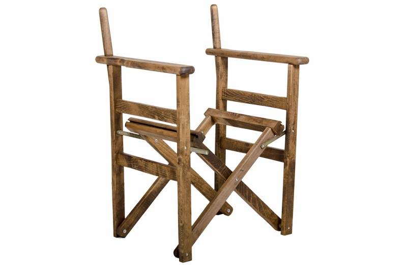 Σκελετός πολυθρόνας σκηνοθέτη Retto pakoworld μασίφ ξύλο οξιάς καρυδί