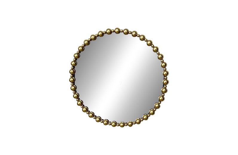 Καθρέπτης Poppens Inart χρυσό μέταλλο 83.5x4.5x83.5εκ