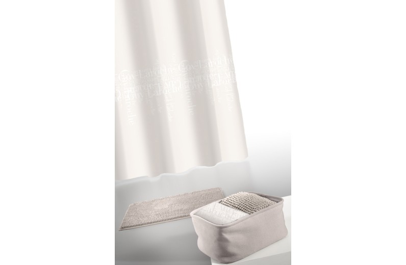 ΠΡΟΣΦΟΡΑ!! Κουρτίνα με Κρίκους, Πατάκι & Καλάθι Καλλυντικών Abbey Ammos