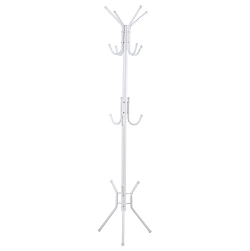 Καλόγερος ρούχων Piero pakoworld μέταλλο λευκό Φ44x181εκ