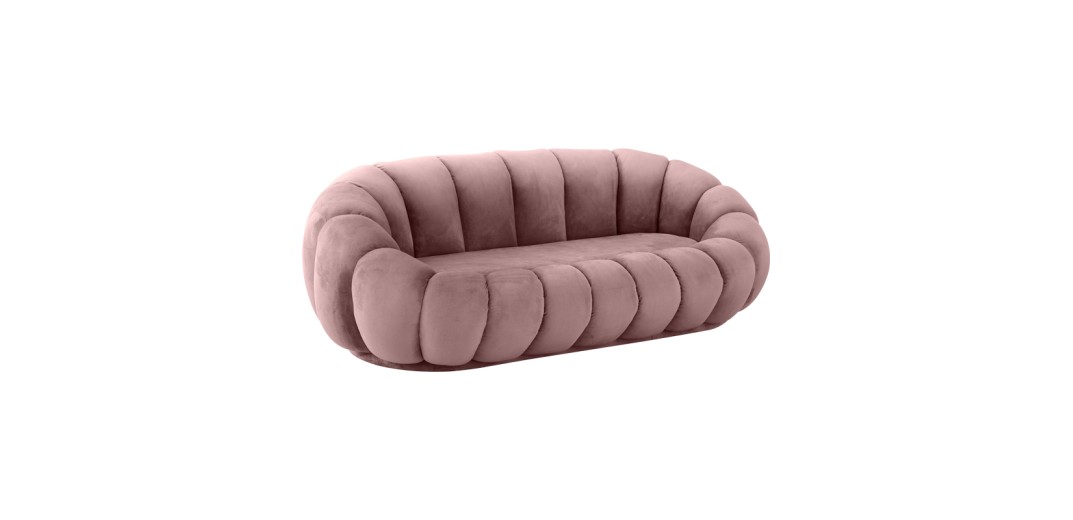 Καναπές Embrace pakoworld βελούδο σε σάπιο μήλο απόχρωση 180x105x65εκ