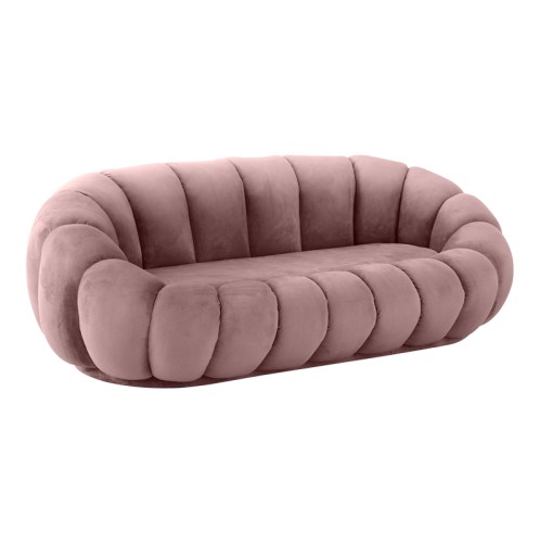 Καναπές Embrace pakoworld βελούδο σε σάπιο μήλο απόχρωση 180x105x65εκ