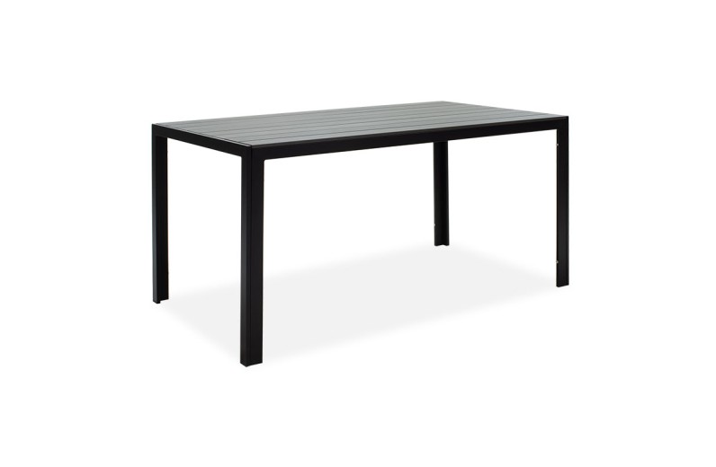 Τραπέζι Nares pakoworld αλουμίνιο ανθρακί-plywood γκρι 140x80x72.5εκ