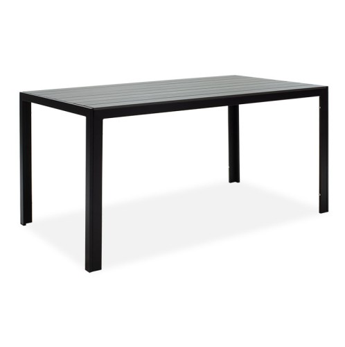 Τραπέζι Nares pakoworld αλουμίνιο ανθρακί-plywood γκρι 140x80x72.5εκ