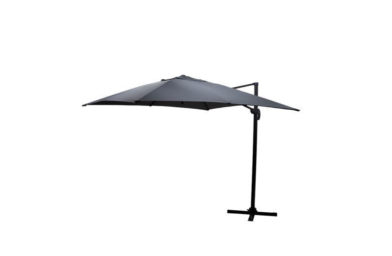 Ομπρέλα επαγγελματική κρεμαστή 360 μοιρών Raffaella pakoworld αλουμινίου 3x3m ανθρακί