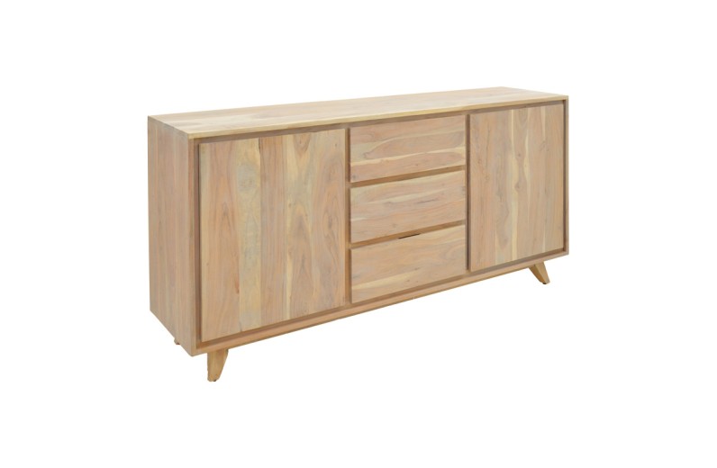 Μπουφές Emira pakoworld μασίφ ακακίας σε φυσική απόχρωση 160x40x80εκ