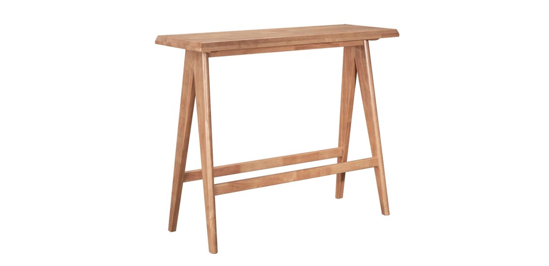 Τραπέζι Bar Winslow pakoworld ξύλο rubberwood ανοικτό καρυδί 120x45x100εκ