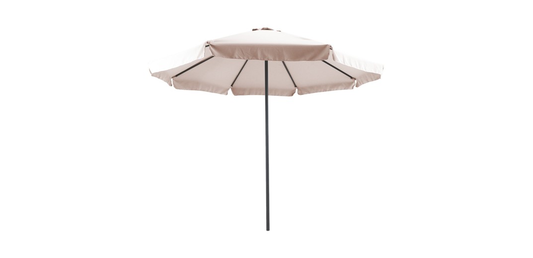 Ομπρέλα επαγγελματική Nagida pakoworld μονοκόμματος ιστός αλουμίνιο Φ3m γκρι μπεζ-ανθρακί