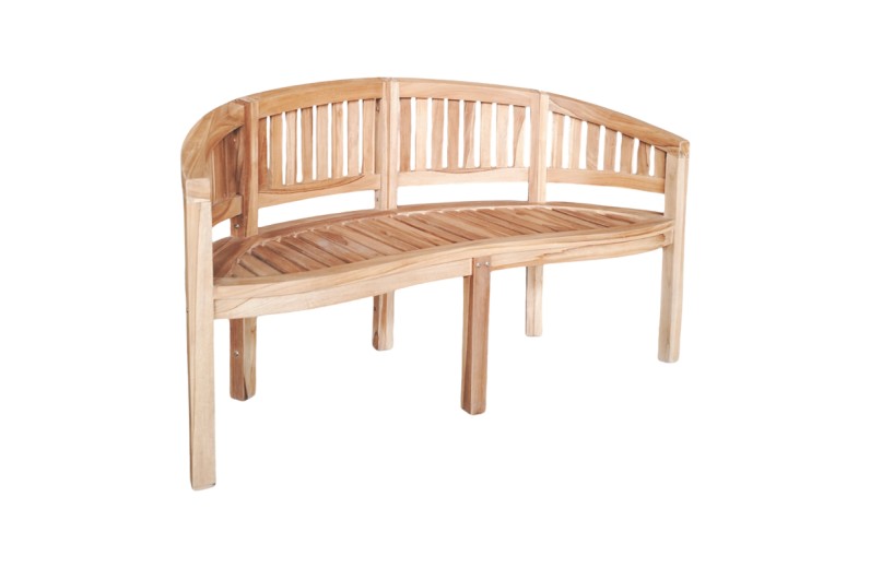 Καναπές τριθέσιος Coren pakoworld φυσικό teak ξύλο 150x61x87εκ