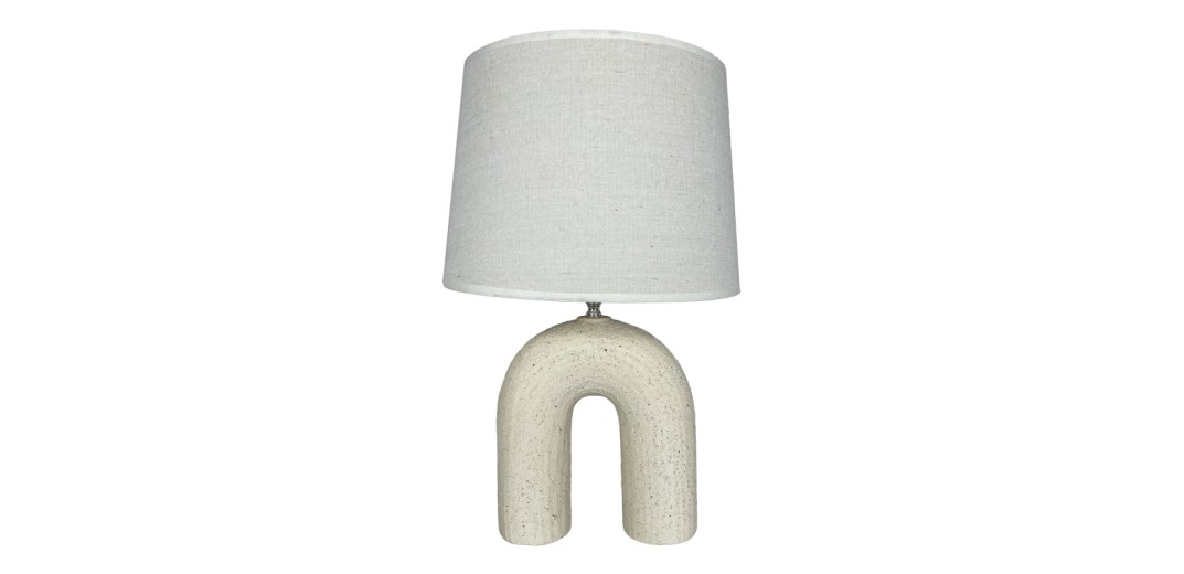 Επιτραπέζιο φωτιστικό Archo Inart Ε27 κεραμικό σε μπεζ απόχρωση Φ30x45εκ